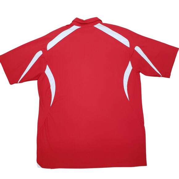 Nike WV Team Polo Shirt Dri-Fit Red White Swoosh Men XL X-Large - Picture 2 of 12